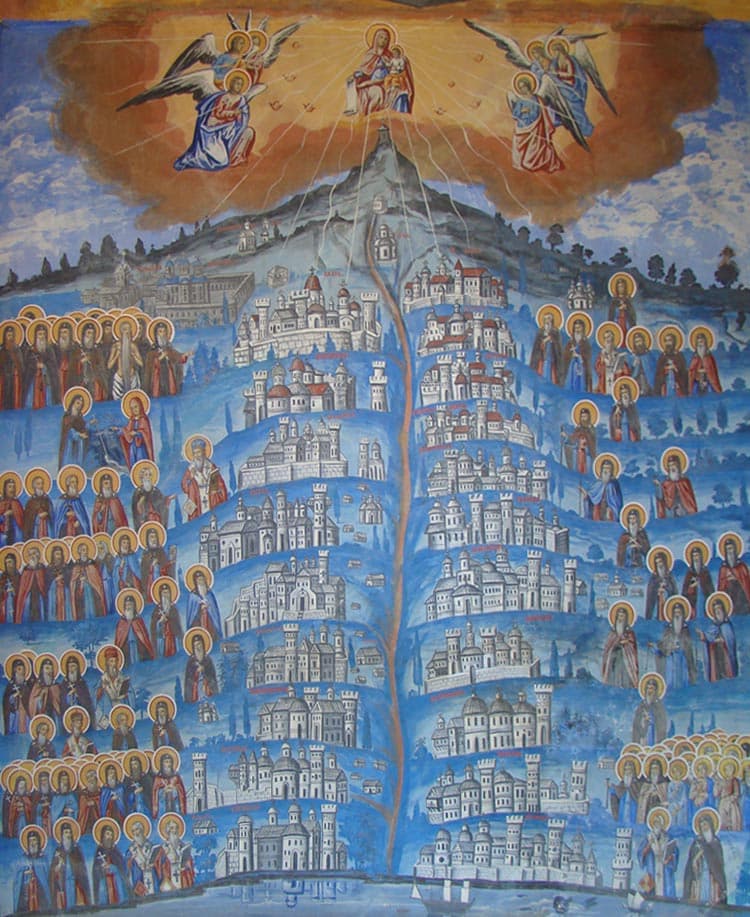 Maica Domnului, Ocrotitoarea Sfântului Munte - frescă