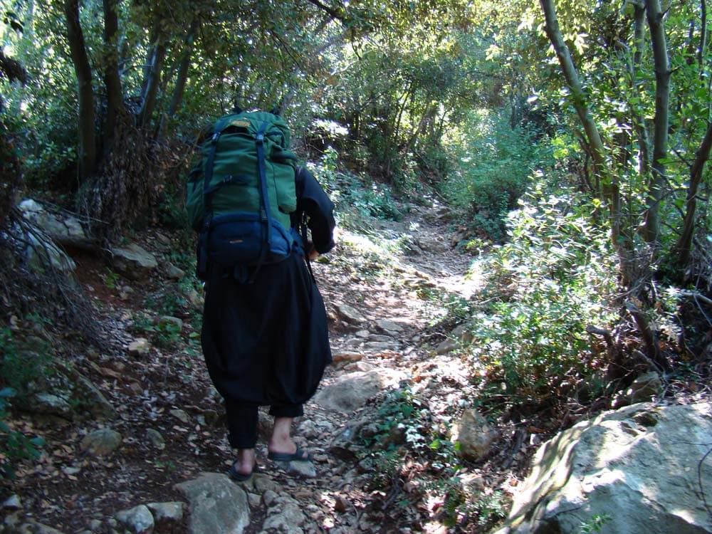 Spre vârful Athonului