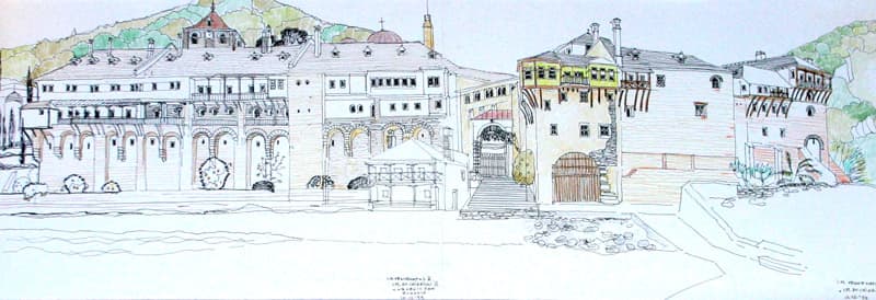 Sf.M. Xenofont - vedere exterioară