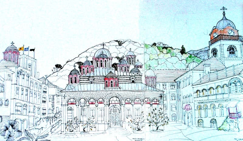 Sf. M. Esfegmenou - Biserica