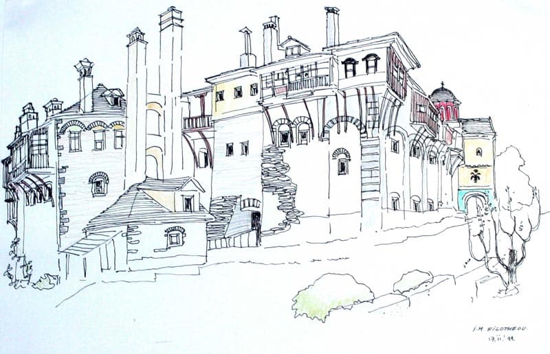 Sf. M. Filotheou (vedere exterioară)