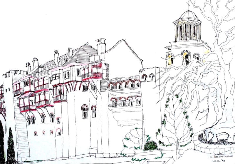 Sf. M. Xiropotamu - vedere exterioară