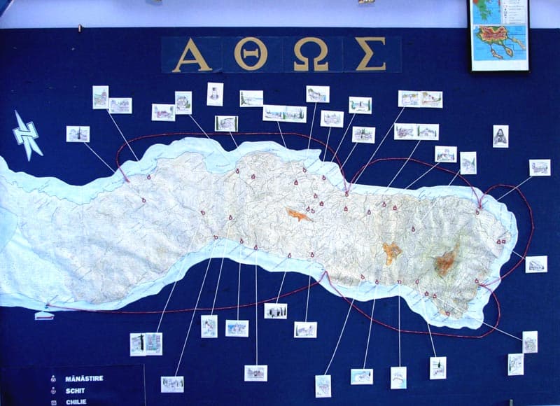 Harta Peninsulei Athos