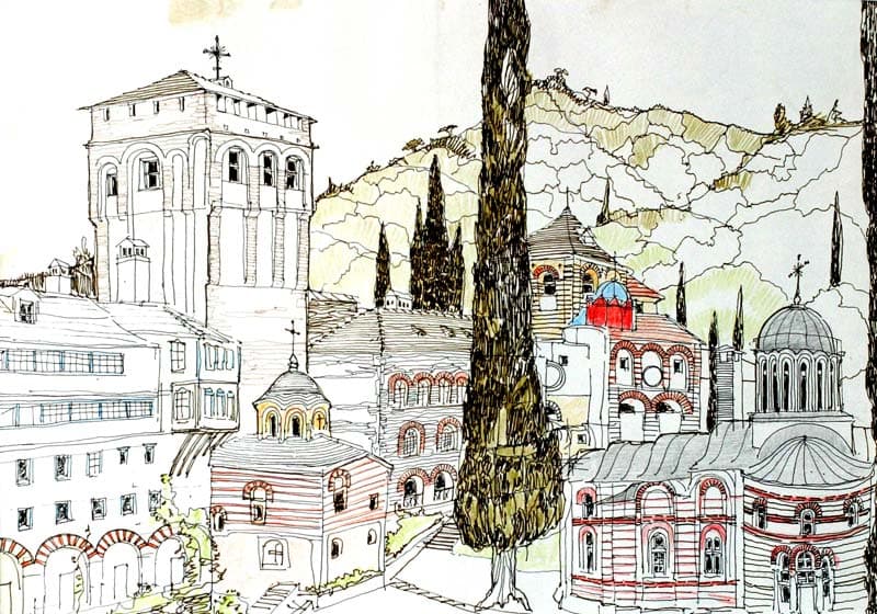 Sf. M. Xiropotamu - vedere interioară