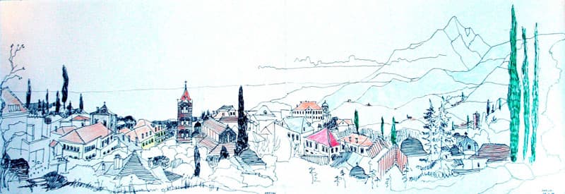 Karyes, (Capitala Sf. Munte) - Vedere Generală