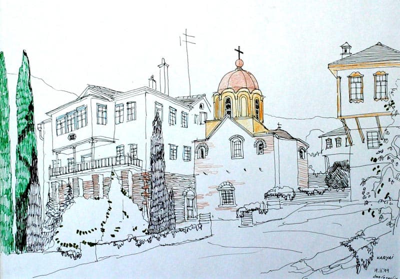 Karyes, (Capitala Sf. Munte) - Reşedinţa guvernatorului Athosului