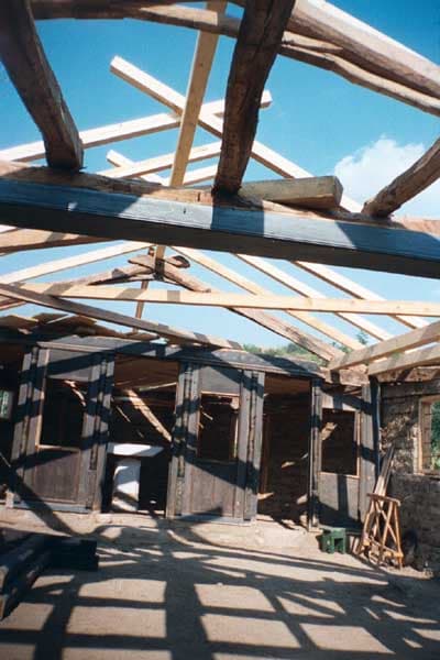 Interiorul Bisericii în timpul restaurării