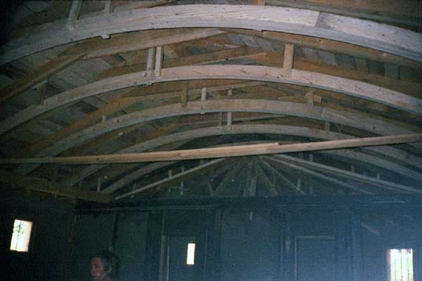 Interiorul Bisericii în timpul reconstituirii